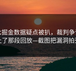抢七掘金数据疑点被扒，裁判争议对上了那段回放—截图把漏洞拍死