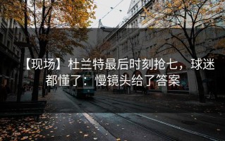 【现场】杜兰特最后时刻抢七，球迷都懂了：慢镜头给了答案