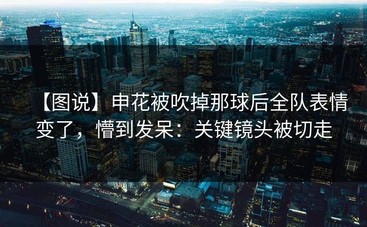 【图说】申花被吹掉那球后全队表情变了，懵到发呆：关键镜头被切走-第1张图片-开云体育平台入口 - 官方直达通道