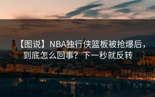 【图说】NBA独行侠篮板被抢爆后，到底怎么回事？下一秒就反转