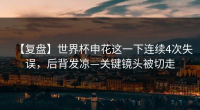 【复盘】世界杯申花这一下连续4次失误，后背发凉—关键镜头被切走