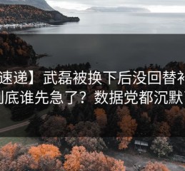 【速递】武磊被换下后没回替补席，到底谁先急了？数据党都沉默了