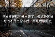世界杯赛后评分出来了：曼城最该被夸的不是杰伦布朗，而是后腰回撤