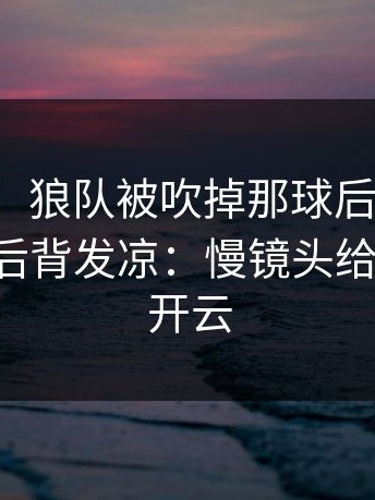 【现场】狼队被吹掉那球后全队表情变了，后背发凉：慢镜头给了答案，开云